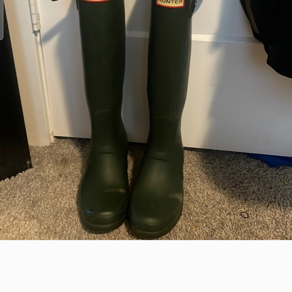 Hunter Green Tall Rain Boots